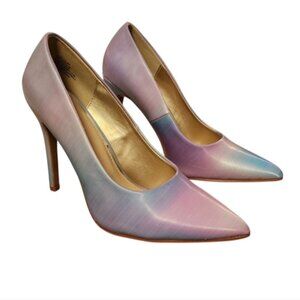 Torta Caliente Heels Women 7.5 M Iridescent Pink Blue Stiletto Party Wedding